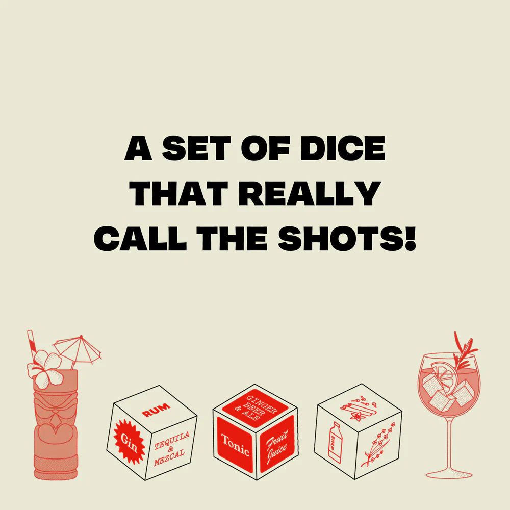 Cocktail Dice: Liquors, Mixers, and More