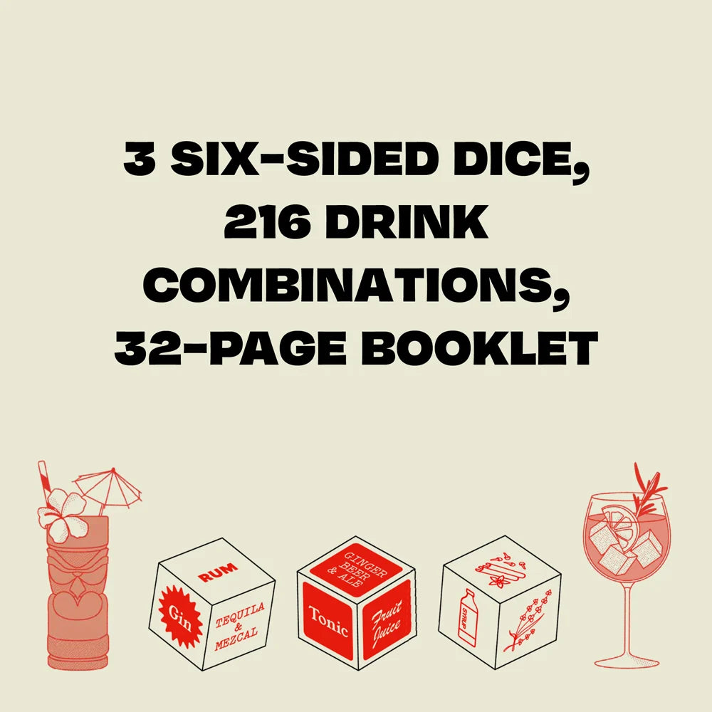 Cocktail Dice: Liquors, Mixers, and More