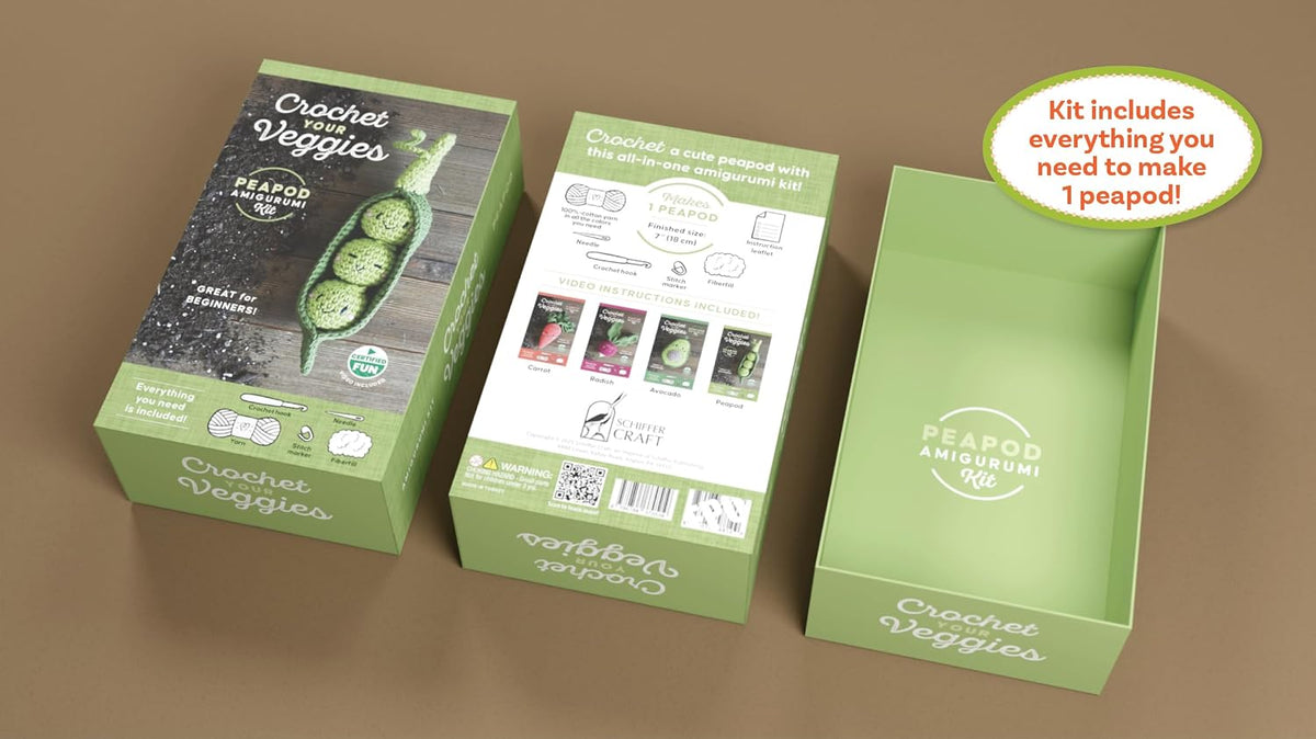 Crochet Your Veggies Amigurumi Kit Peapod