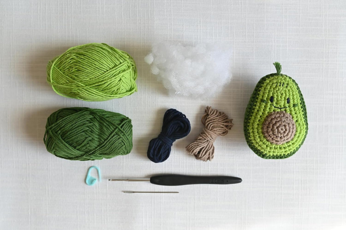 Crochet Your Veggies Amigurumi Kit Avocado