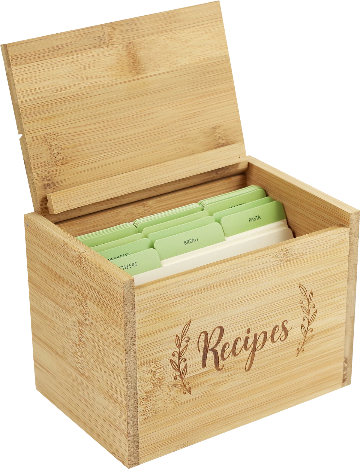 Bamboo Recipe Box Set