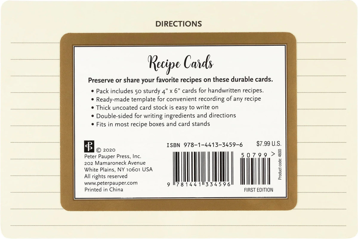 Recipe Card Refill Pack (50 Cards)