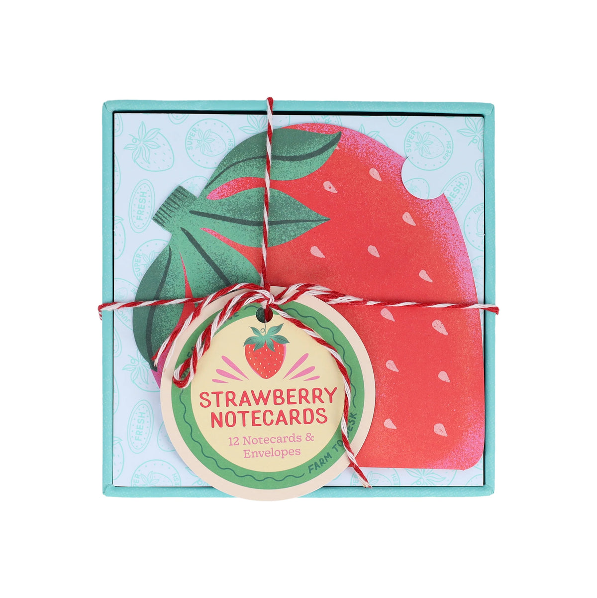 Paper Produce Strawberry Notecards: 12 Notecards & Envelopes