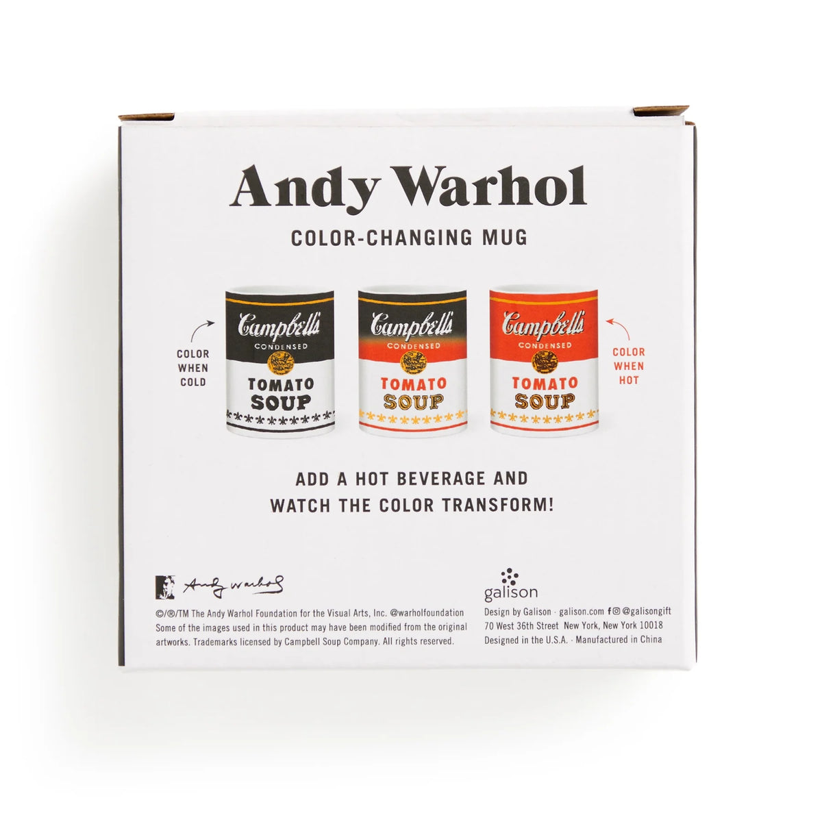 Warhol Soup Can Color Changing Ceramic Mug